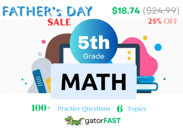 5th Grade Math Father's Day SALE