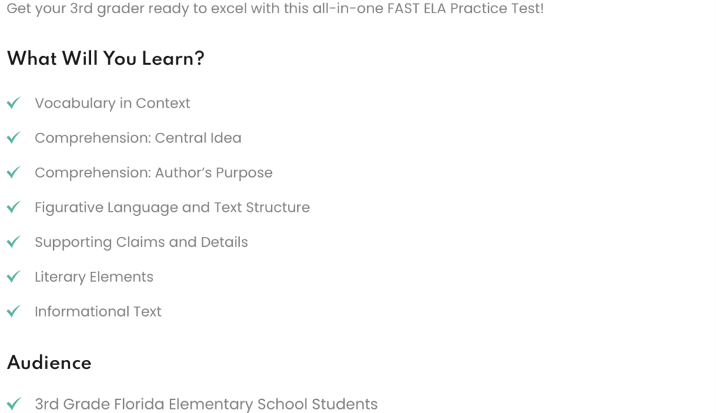 Grade 3 FAST Test ELA